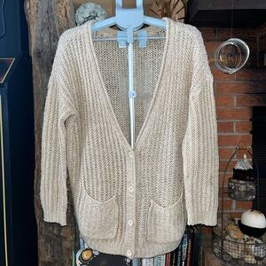 Essentials Cream Knit Cardigan